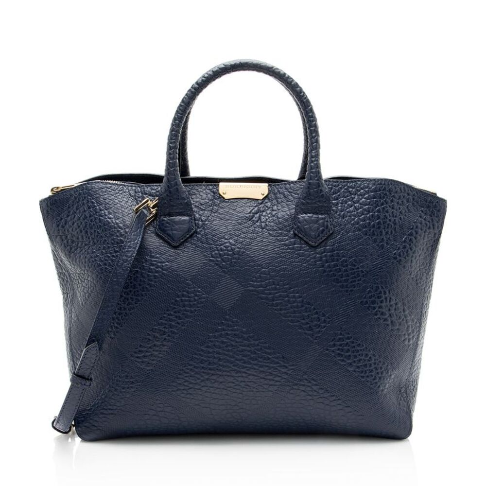 Burberry Embossed Leather Check Dewsbury Tote
